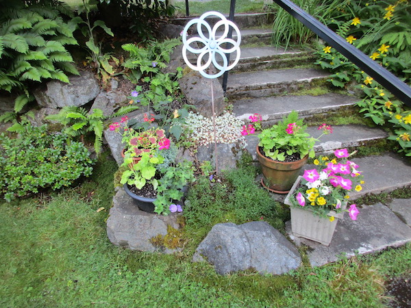 Potted flowers I did for a 89 year-old client on her birthday.